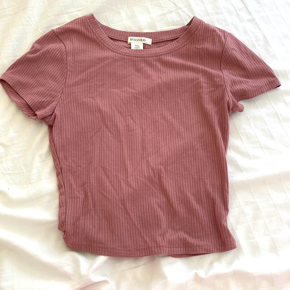 Purple crop tee